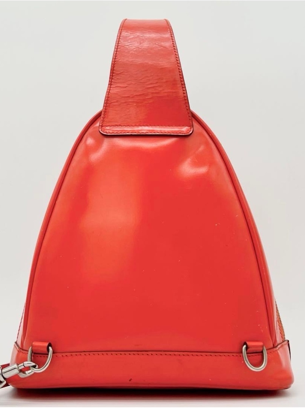 GUCCI Vintage Red Patent Leather Mini Bamboo Backpack | Made in Italy - Picture 3 of 11